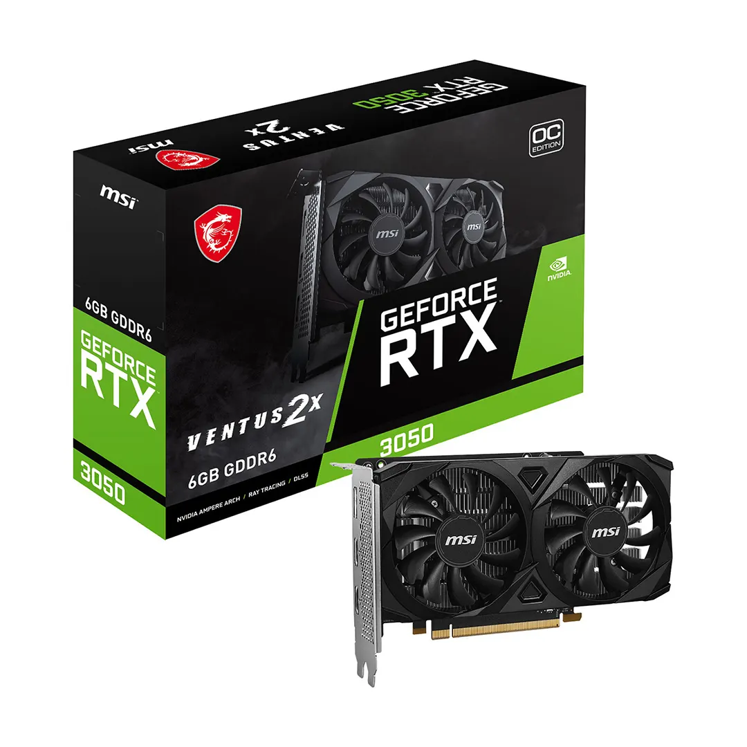 کارت گرافیک ام اس آی MSI Geforce RTX 3050 Ventus 2X E OC 6GB