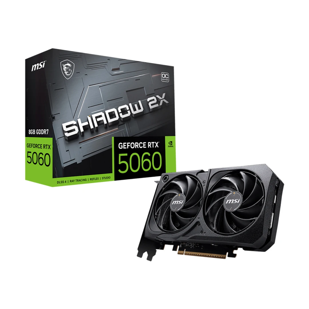 کارت گرافیک ام اس آی MSI RTX 5060 Shadow 2X OC 8GB کارت گرافیک ام اس آی MSI RTX 5060 Shadow 2X OC 8GB