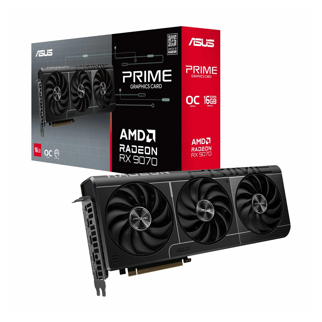 کارت گرافیک ایسوس Asus Prime Radeon RX 9070 EVO OC 16GB